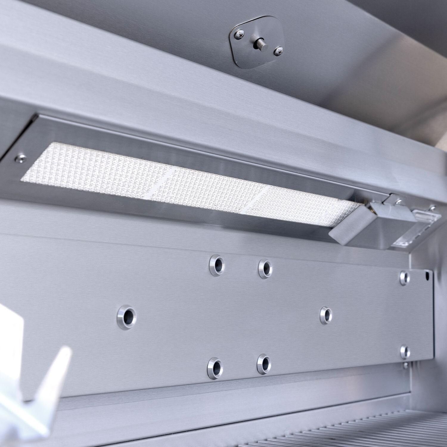 Summerset QST42-LP Quest 42-in 3 Burner Built-In Propane Gas Grill w/ Rear Infrared Burner, Rotisserie Kit, & Drop-In Griddle Plate - Back Burner - Detail thumbnail