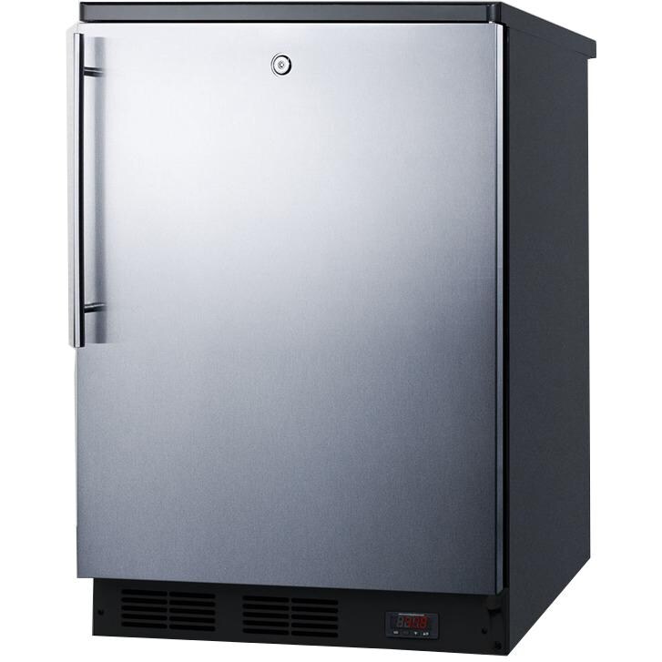 Summit 5.5 Cu. Ft. Built-In / Freestanding Commercial Rated Pub Cellar With Professional Handle - FF7LBLBIPUBSSHV - Angle View thumbnail