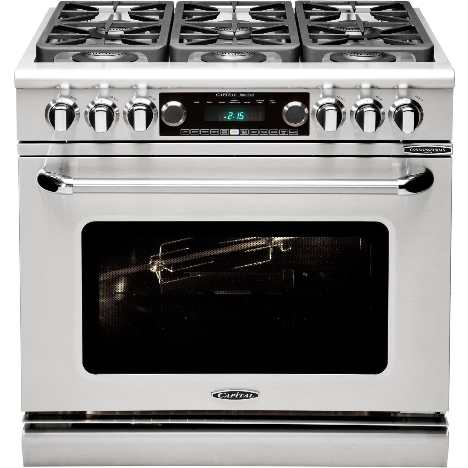 Capital Connoisseurian 36-Inch 6-Burner Dual Fuel Range - Natural Gas - Rotisserie thumbnail