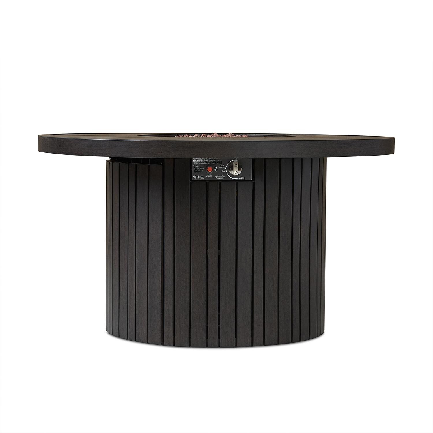 Westlook 40-in Round Metal Propane Fire Table in Bronze Coral by Lakeview Outdoor Designs - Control System - White Background thumbnail