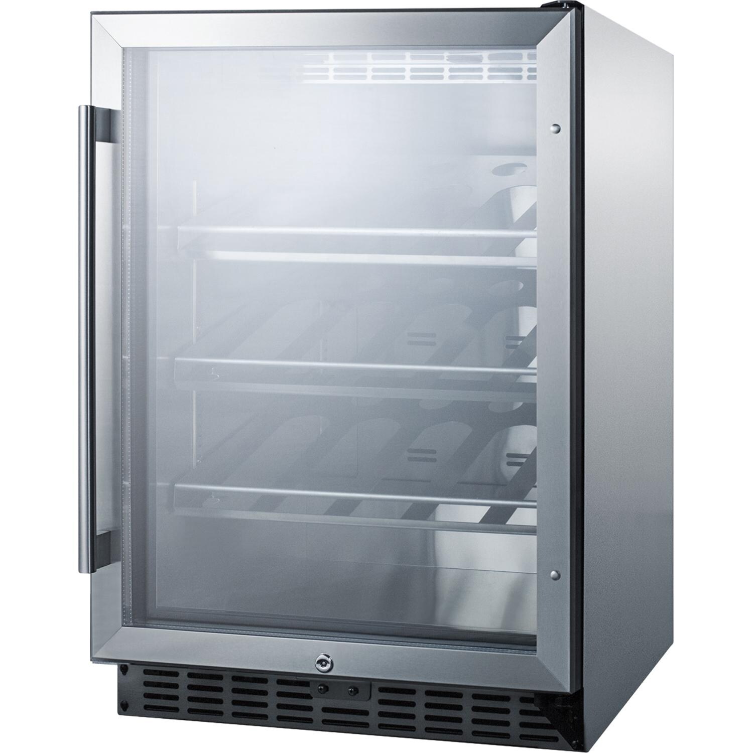 Summit Commercial SCR611GLOSCH 24-Inch 20 Bottle Built-In / Freestanding Outdoor Rated Wine Cellar thumbnail