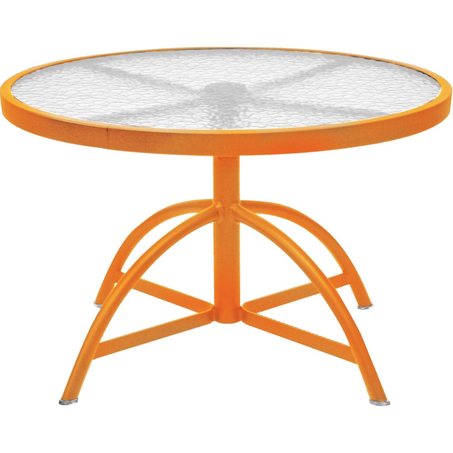 Homecrest Aluminum Adjustable Patio Bistro Table With Glass Top