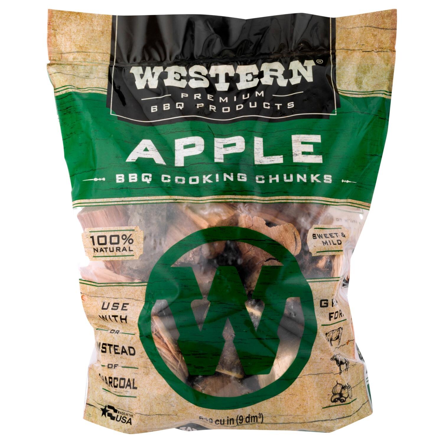 Western Apple BBQ Cooking Chunks (1/3 Cu. Ft.)