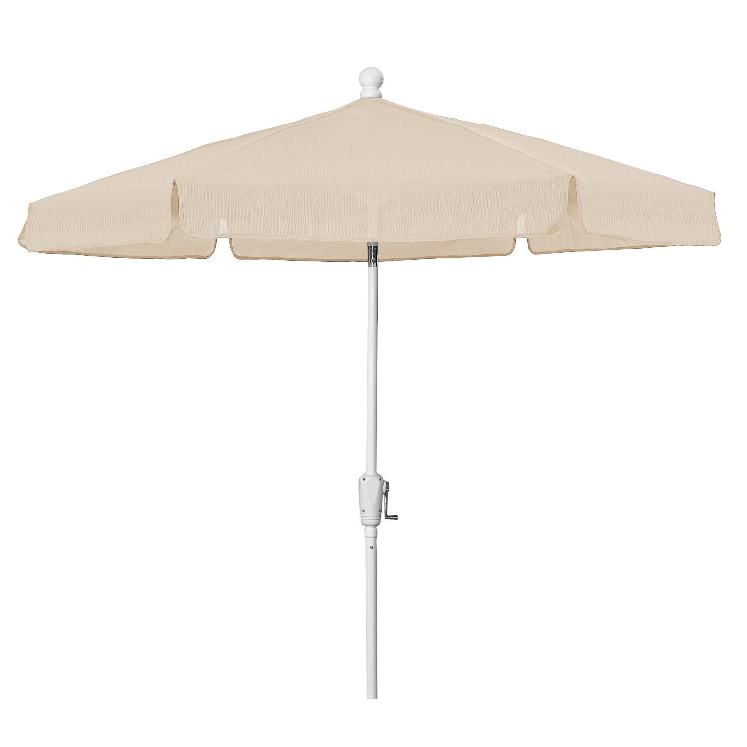 FiberBuilt 7.5 Ft Aluminum Beige Market Patio Umbrella W/ Crank Lift & Tilt - Straight thumbnail