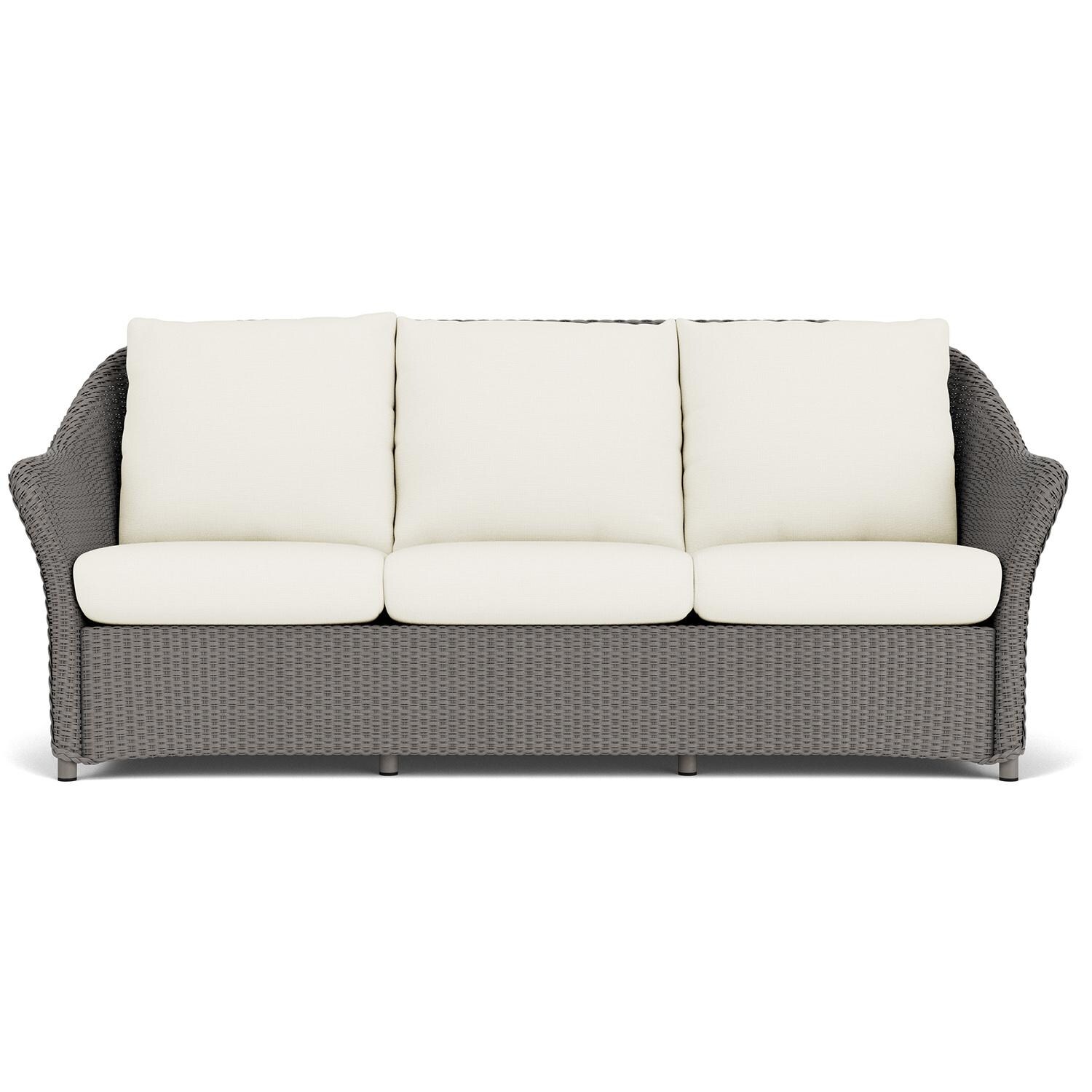 Weekend Retreat Lloyd Loom Sofa in Pewter/Sailcloth Salt by Lloyd Flanders