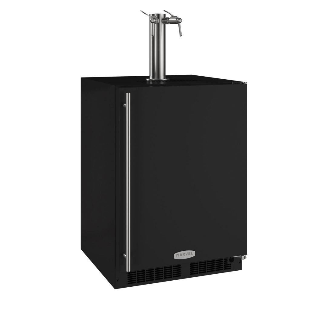 Marvel - ML24BNS2RB - Right Hinge Built-In Dual Tap Wine Dispenser - Black thumbnail