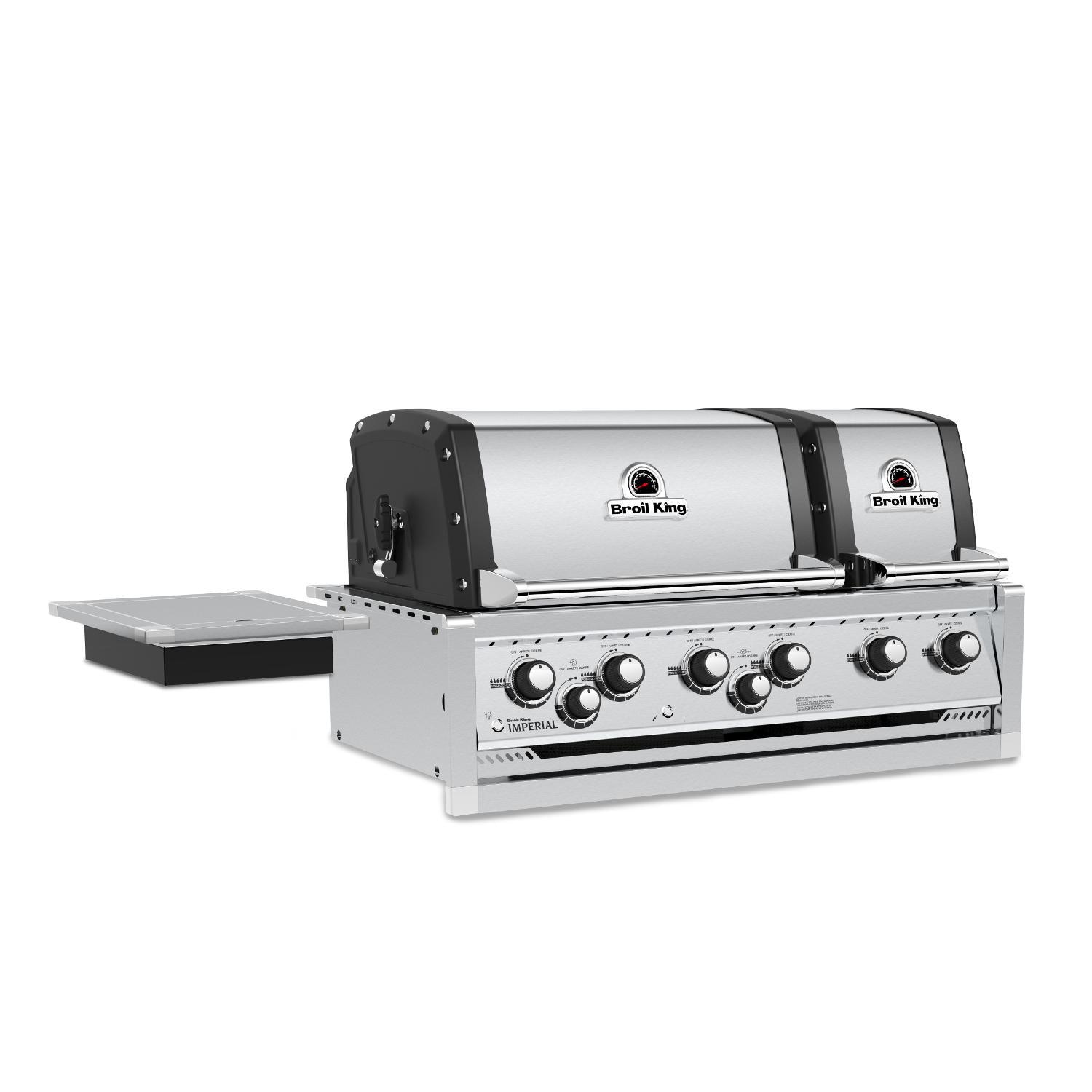 Broil King - 957084 - Imperial S 690i 6-Burner Built-In Propane Gas Grill With Rotisserie & Side Burner - Stainless Steel - Right Angle thumbnail