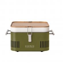 Everdure By Heston Blumenthal CUBE 17-Inch Portable Charcoal Grill - Khaki - HBCUBEKUS