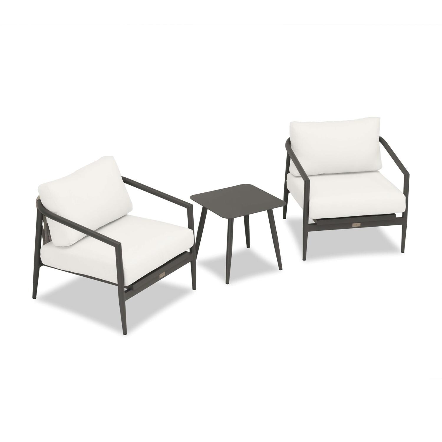 Lakeview Midnight Cove 3 Pc Aluminum Club Chair Seating Set in Slate/Pebble Gray/Canvas Natural - Top - White Background thumbnail