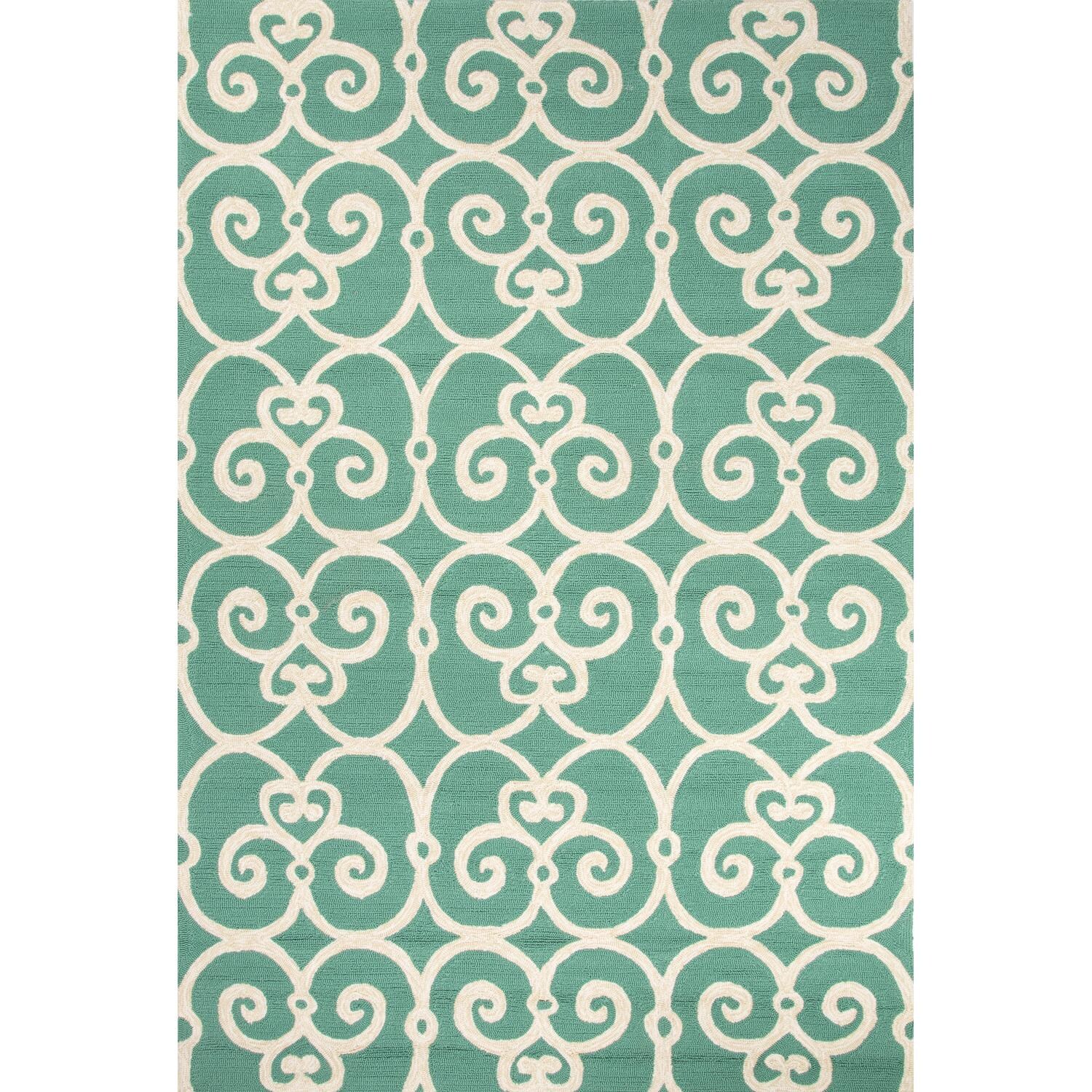 Jaipur Rugs Barcelona Ironwork 7.6 X 9.6 Indoor/Outdoor Rug - Blue/Ivory thumbnail