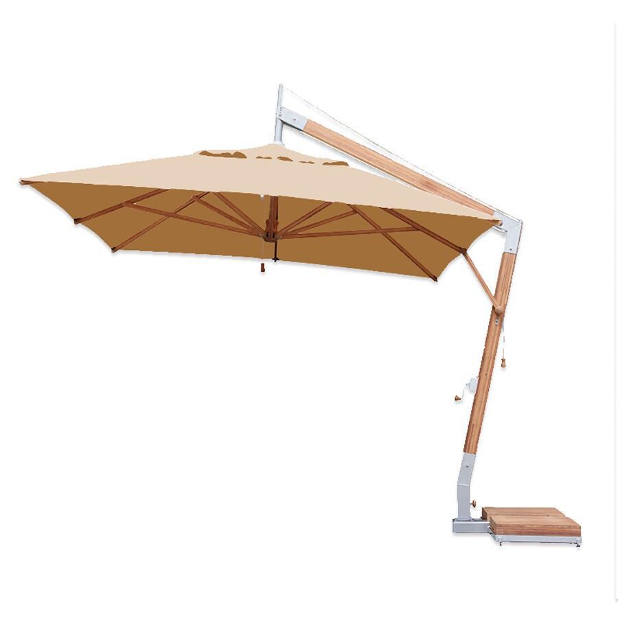 Bambrella Levante 8.5 X 11.5-Foot Rectangular Side Wind Umbrella - Harvest Wheat Canopy