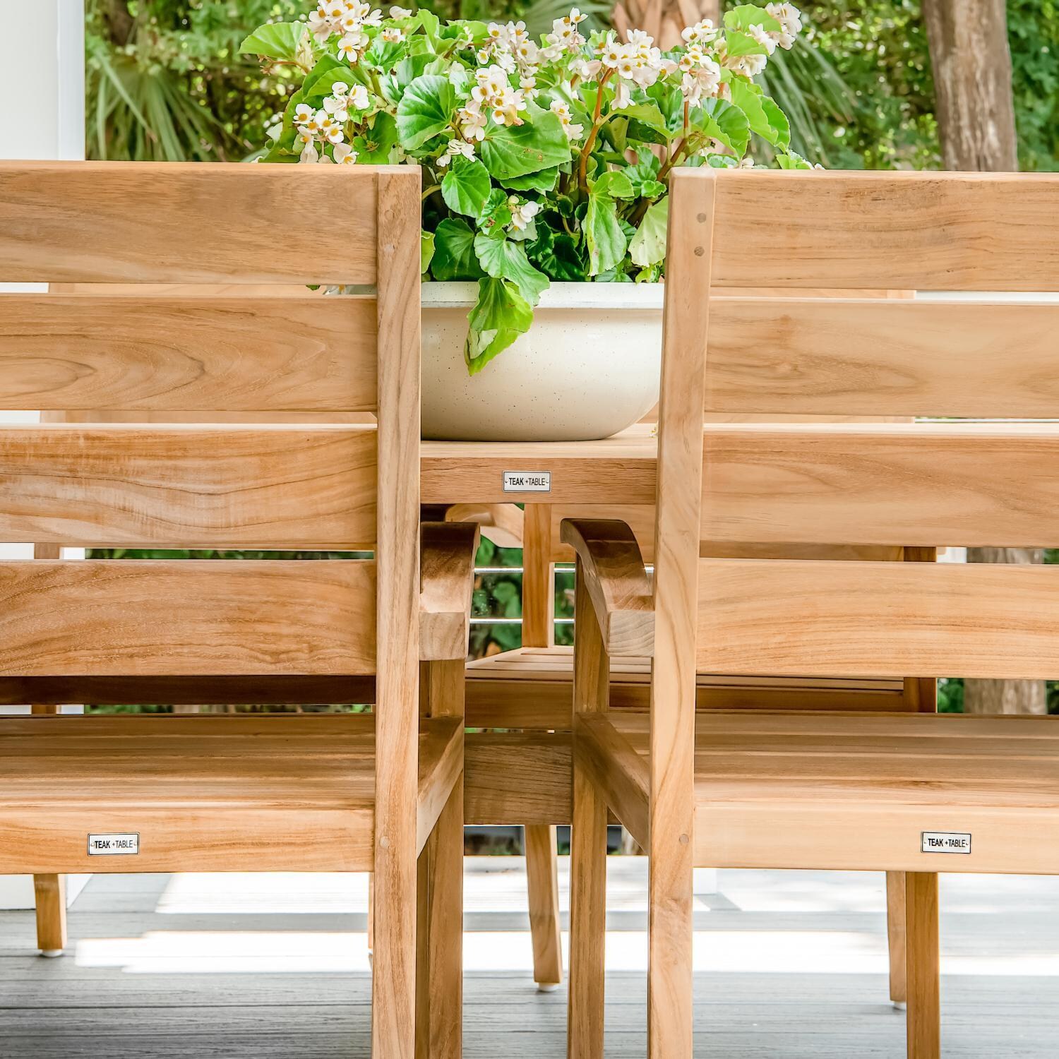 Teak + Table Friday Bar Chair - Outdoor Dining - Lifestyle thumbnail