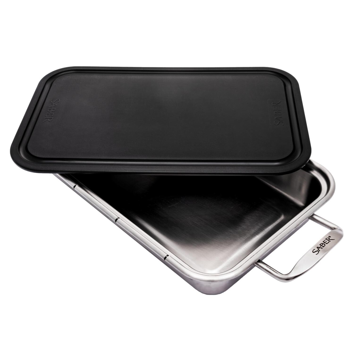 Saber Stainless Steel Roasting Pan w/ Cutting Board - A00AA7018 thumbnail