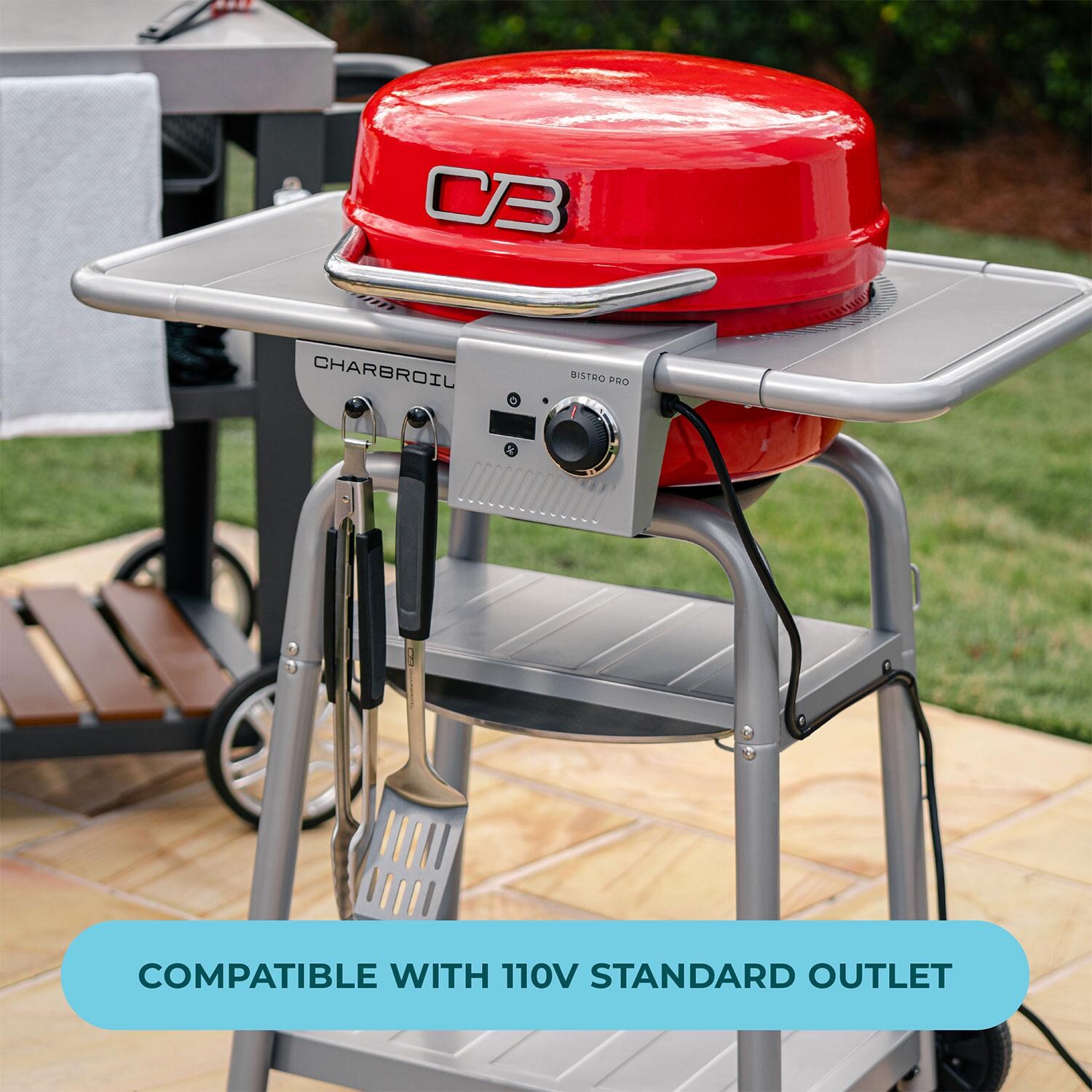 Charbroil 25302146 Bistro Pro 240 Electric + Freestanding Griddle - Cart Red - Power Compatibility - Detail thumbnail