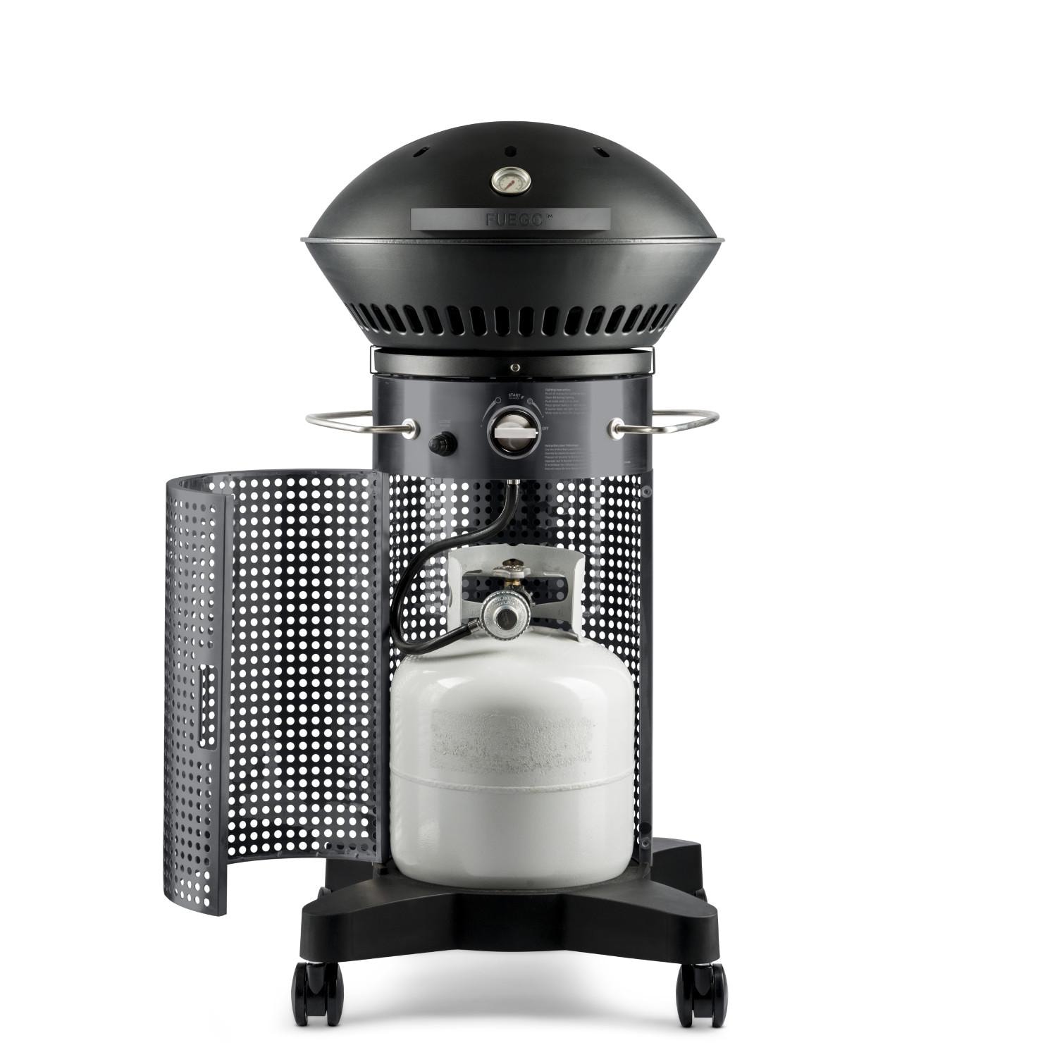 Fuego F21C-H Element 21-Inch Freestanding Propane Gas Grill - Carbon Steel - Door Open thumbnail