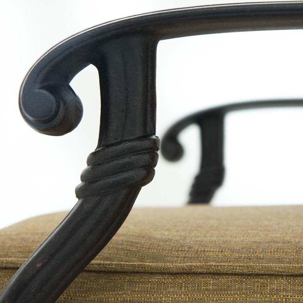 Darlee Santa Monica Patio Deep Seating Lounge Chair - Antique Bronze - Arm Detail thumbnail