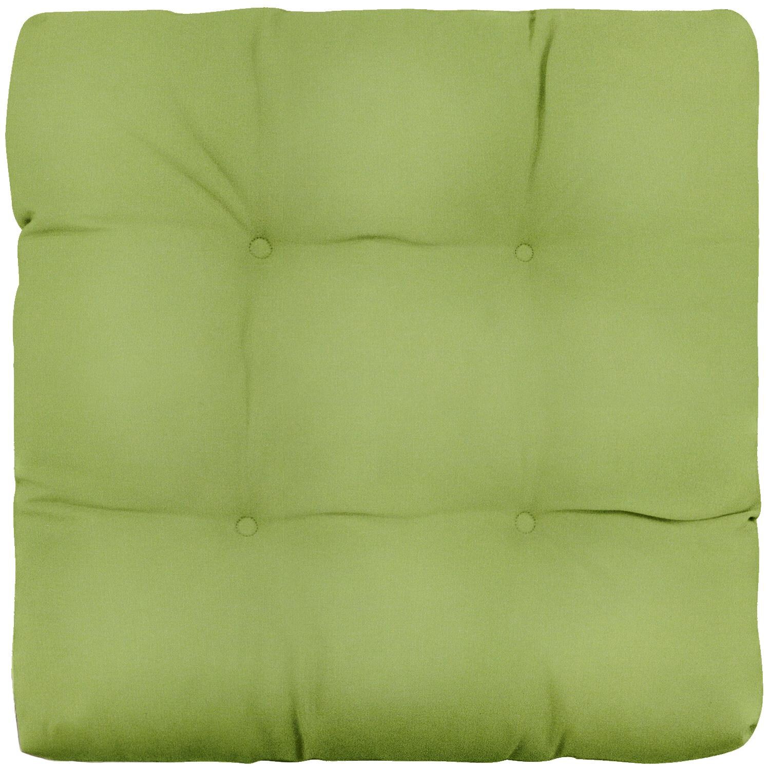 Sunbrella Canvas Ginkgo Large Outdoor Replacement Seat Cushion By UltimatePatio.com - Top View thumbnail