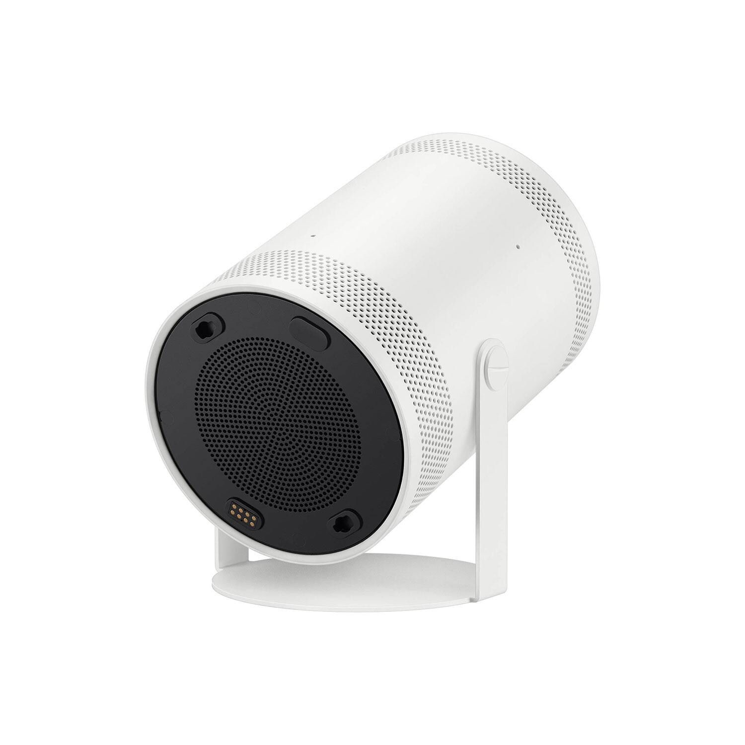 Samsung SP-LFF3CLAXXZA Indoor/Outdoor The Freestyle 2nd Gen Projector w/ Gaming Hub - Tilted Right - Rear View - White Background thumbnail