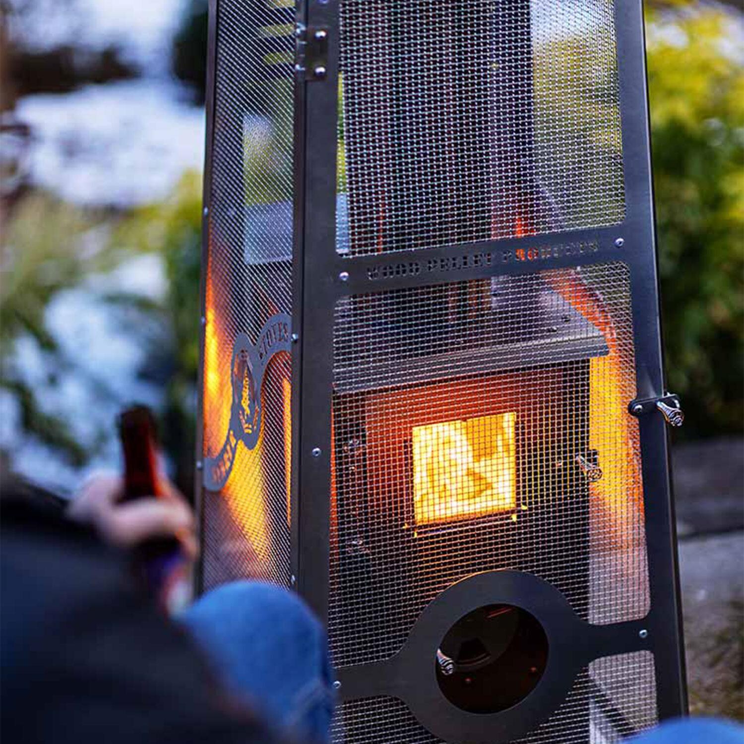 Timber Stoves WPPHLTESS1.0 Lil Timber Elite 72000 BTU Pellet Patio Heater Portable W/ Elite Safety Cage - Elite Safety Cage - Lifestyle thumbnail