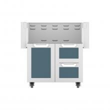 Hestan Double Drawer And Door Tower Cart For 30-Inch Gas Grill - Pacific Fog - GCR30-GG image