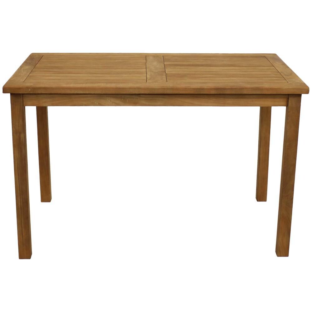 Ultimate Patio Teak Rectangle Outdoor Dining Table - Front View thumbnail