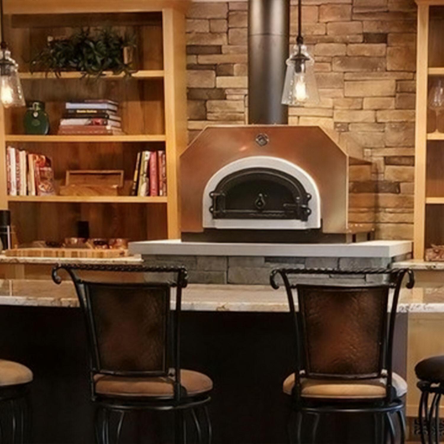 Chicago Brick Oven CBO-750 Countertop Wood Fired Pizza Oven w/ Cover - Copper - Countertop Indoor - Lifestyle thumbnail