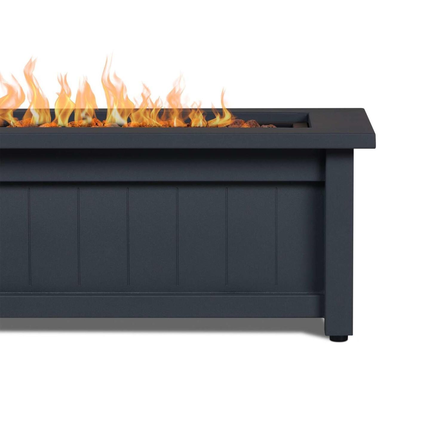 Lakeview SC1370LPGRY Cabin Way 50-Inch Rectangle Propane Fire Table - Gray - Detail thumbnail