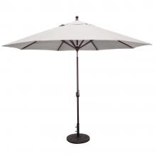 Galtech 11 Ft. Octagonal Aluminum Patio Market Umbrella W/ Crank Lift And Deluxe Auto Tilt - Antique Bronze Frame W/ Sunbrella Canvas Canvas Canopy image