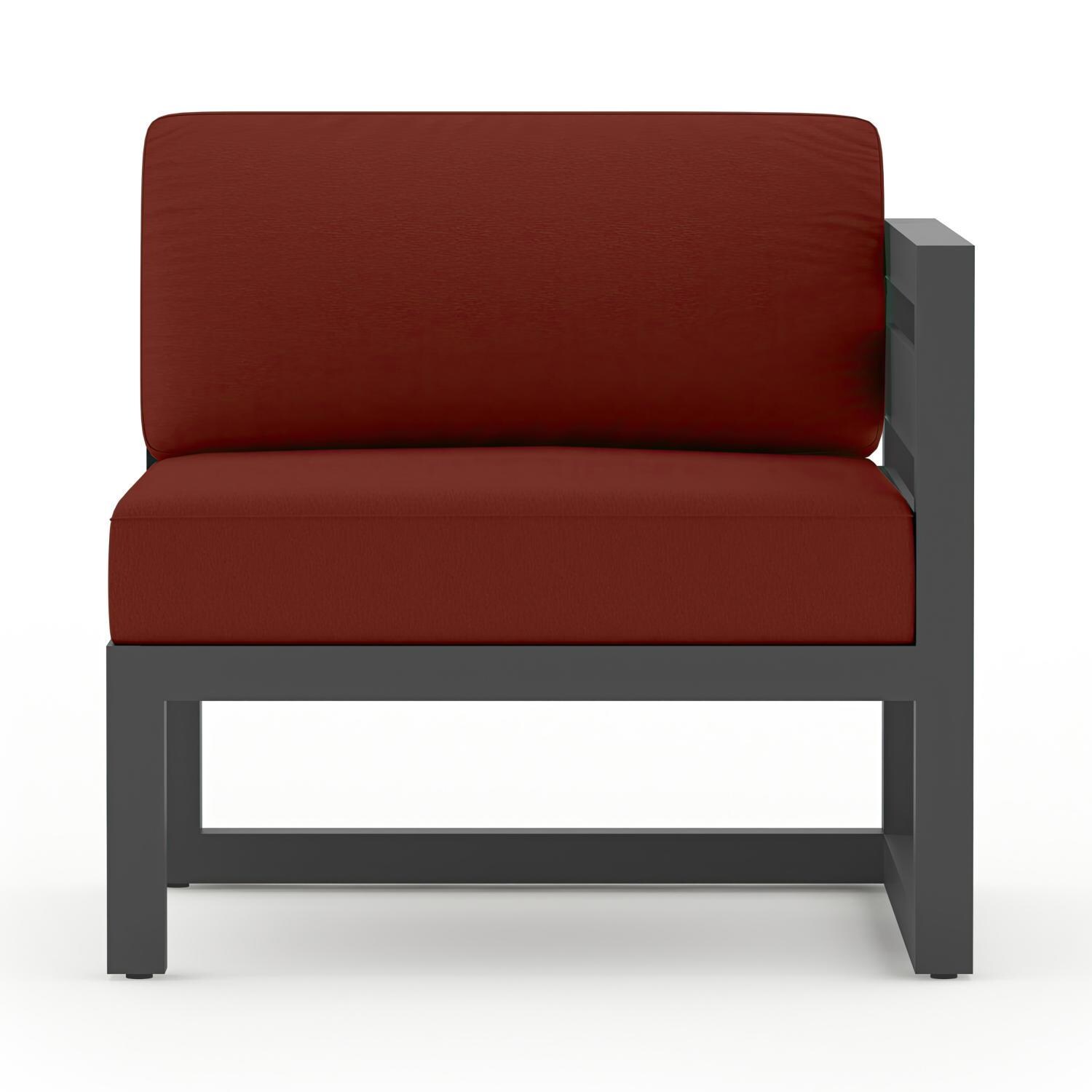 Misty Cove 5 Piece Sectional Set in Slate w/Portal Coffee Table & Canvas Henna Cushions by Lakeview - Right Arm Club Chair - White Background thumbnail