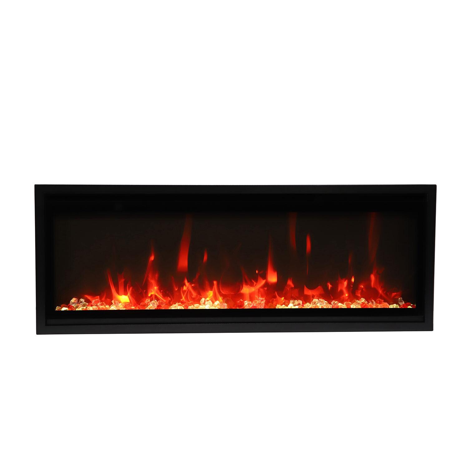 Remii 55-Inch Built In Extra Slim Electric Fireplace - Purple thumbnail