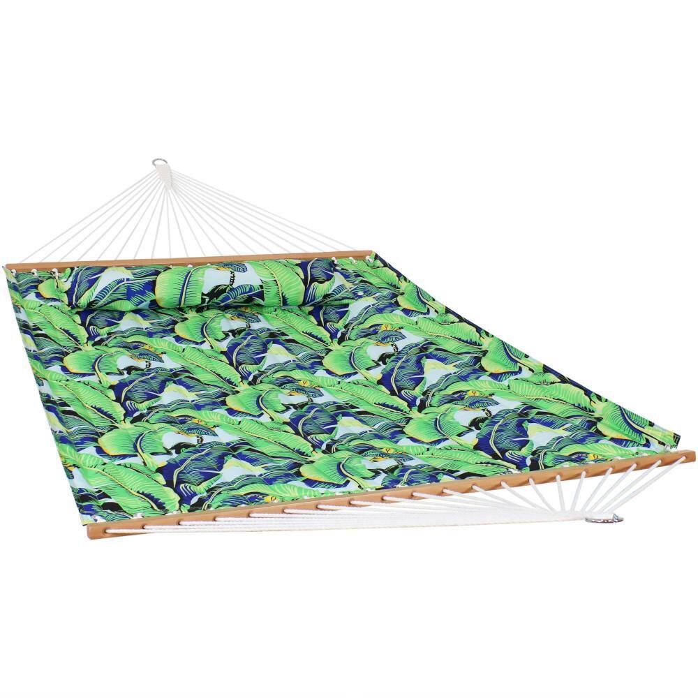 Ultimate Patio Quilted Double Hammock & Pillow - Exotic Foliage
