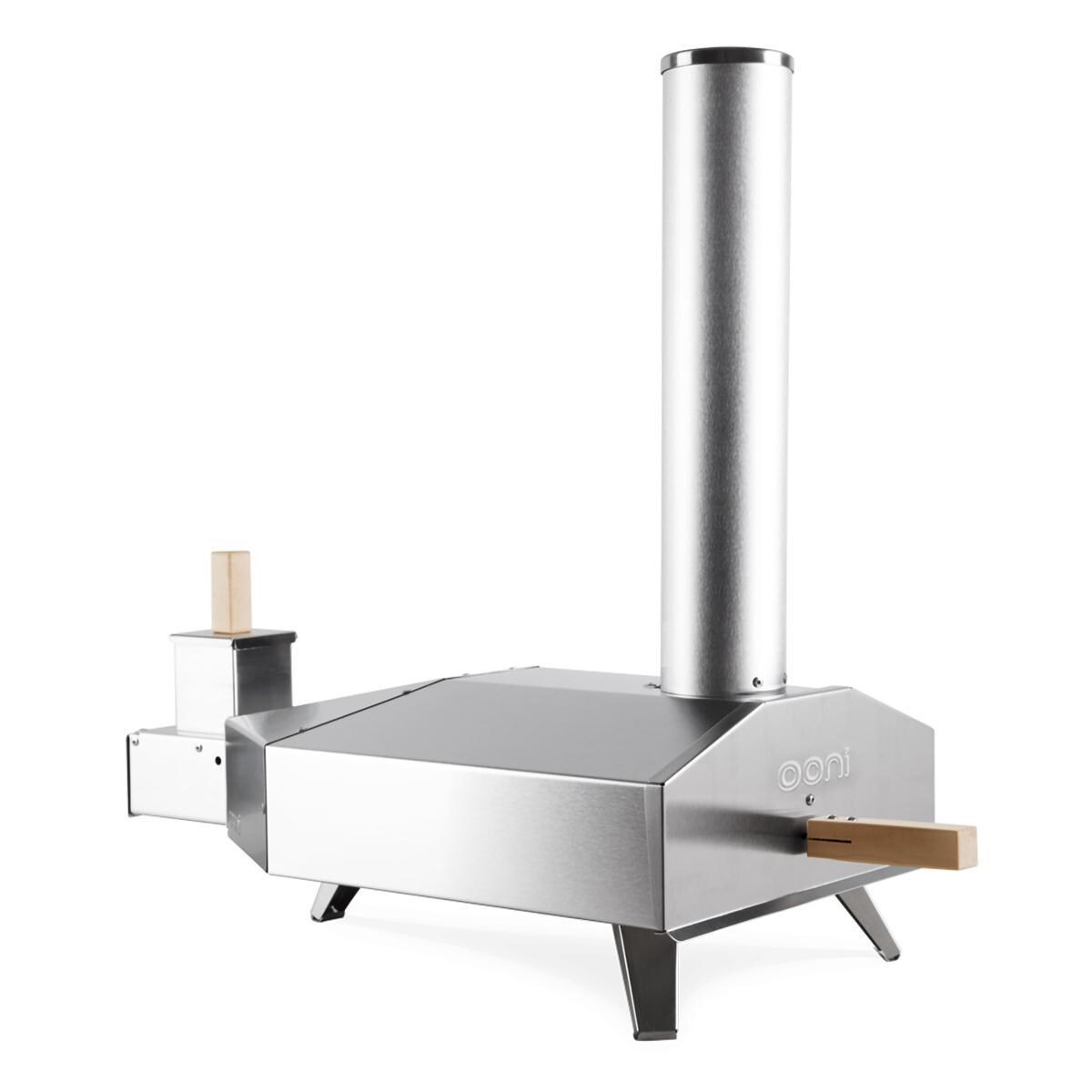 Uuni 3 Stainless Steel Wood-Fired Pellet Pizza Oven - Left Side View thumbnail