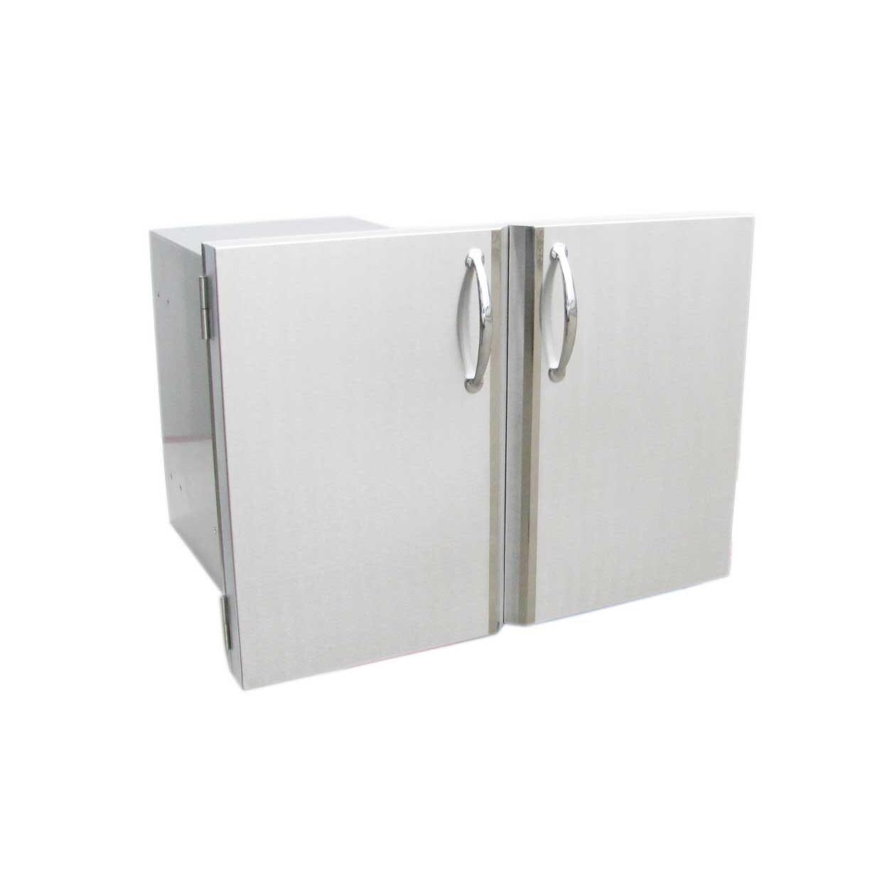 Sunstone Premium 32-Inch Double Access Door With Drawer & Propane Tank Storage - Angled View thumbnail