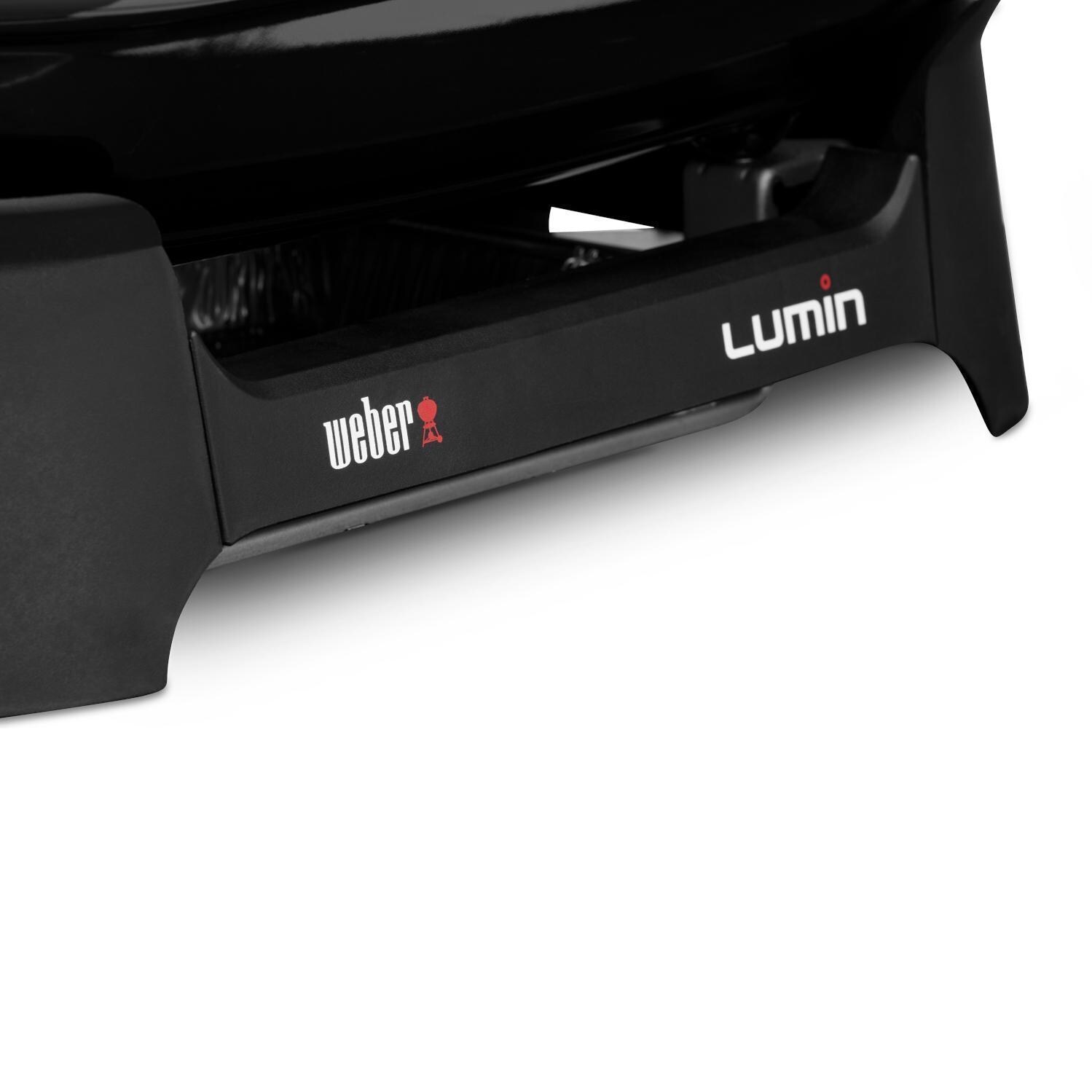 Weber 92010901 Black Lumin Portable 1560 Watt Electric Grill - Front Logo - Detail thumbnail