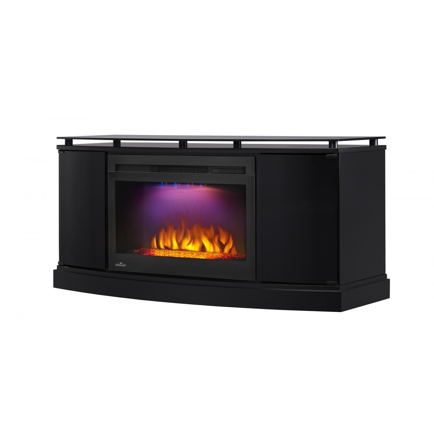 Napoleon NEFP27-3116B 53-Inch Anya Electric Fireplace Media Console - Black - Multi-Color Night Light - Angle thumbnail