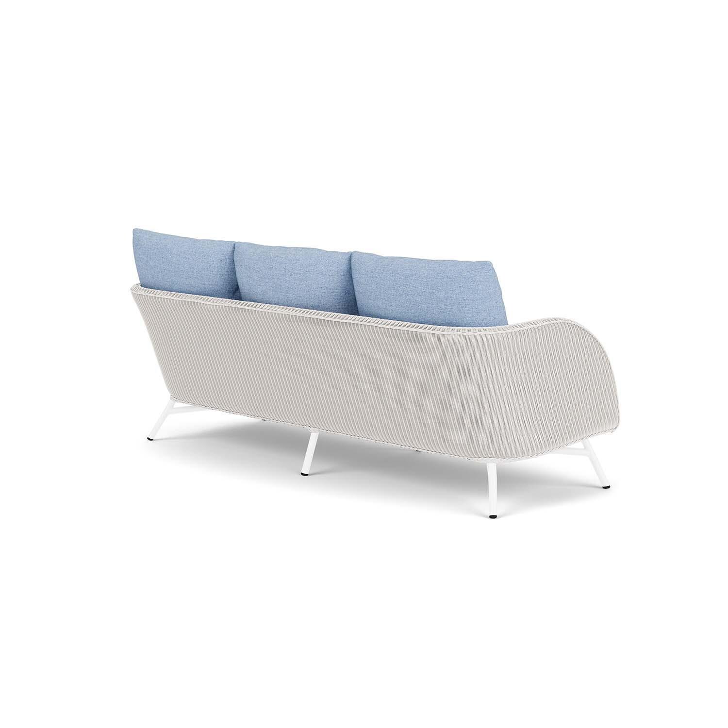 Lloyd Flanders Essence Sofa W/Demo Skyway Fabric - White Finish - Back Right thumbnail