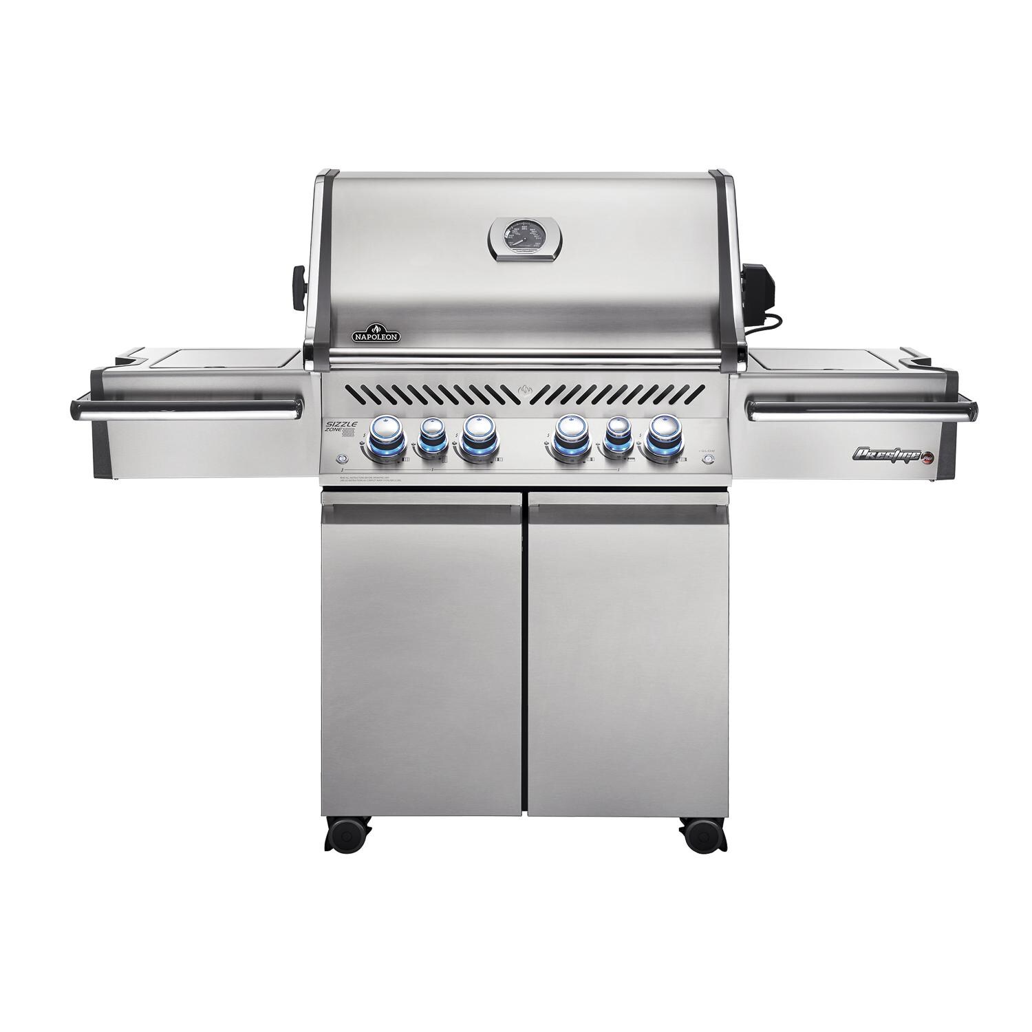 Napoleon Prestige Pro 500 Propane Gas Grill With Infrared Rear Burner & Infrared Side Burner Napoleon Prestige Pro 500 Propane Gas Grill With Infrared Rear Burner & Infrared Side Burner