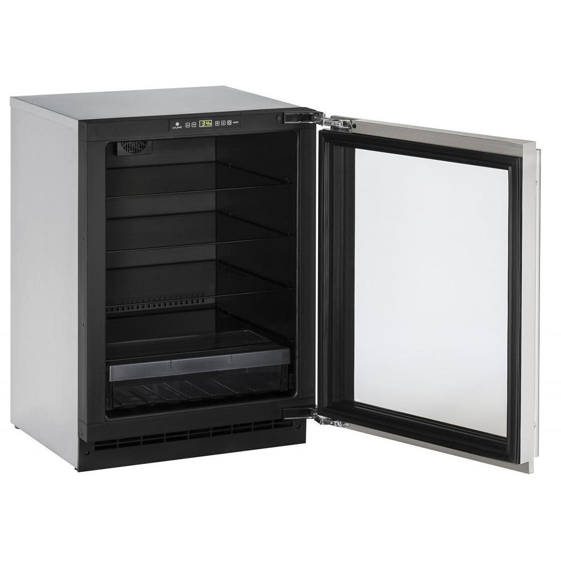 U-Line 2224RGLS Stainless Compact Refrigerator: Interior View thumbnail