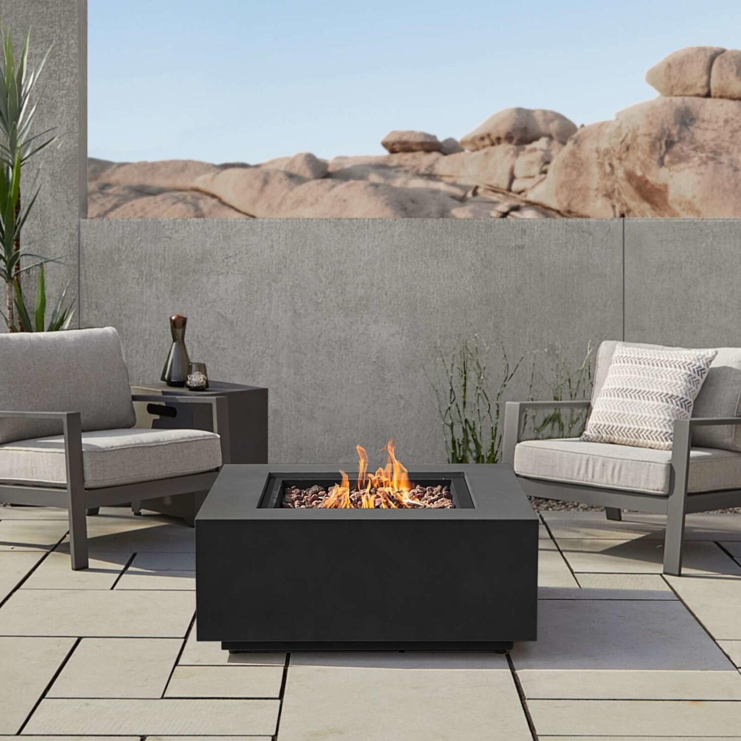 Lakeview SCC9812LPBLK Elysian 36-Inch Square Propane Fire Table w/ NG Conversion Kit - Black thumbnail