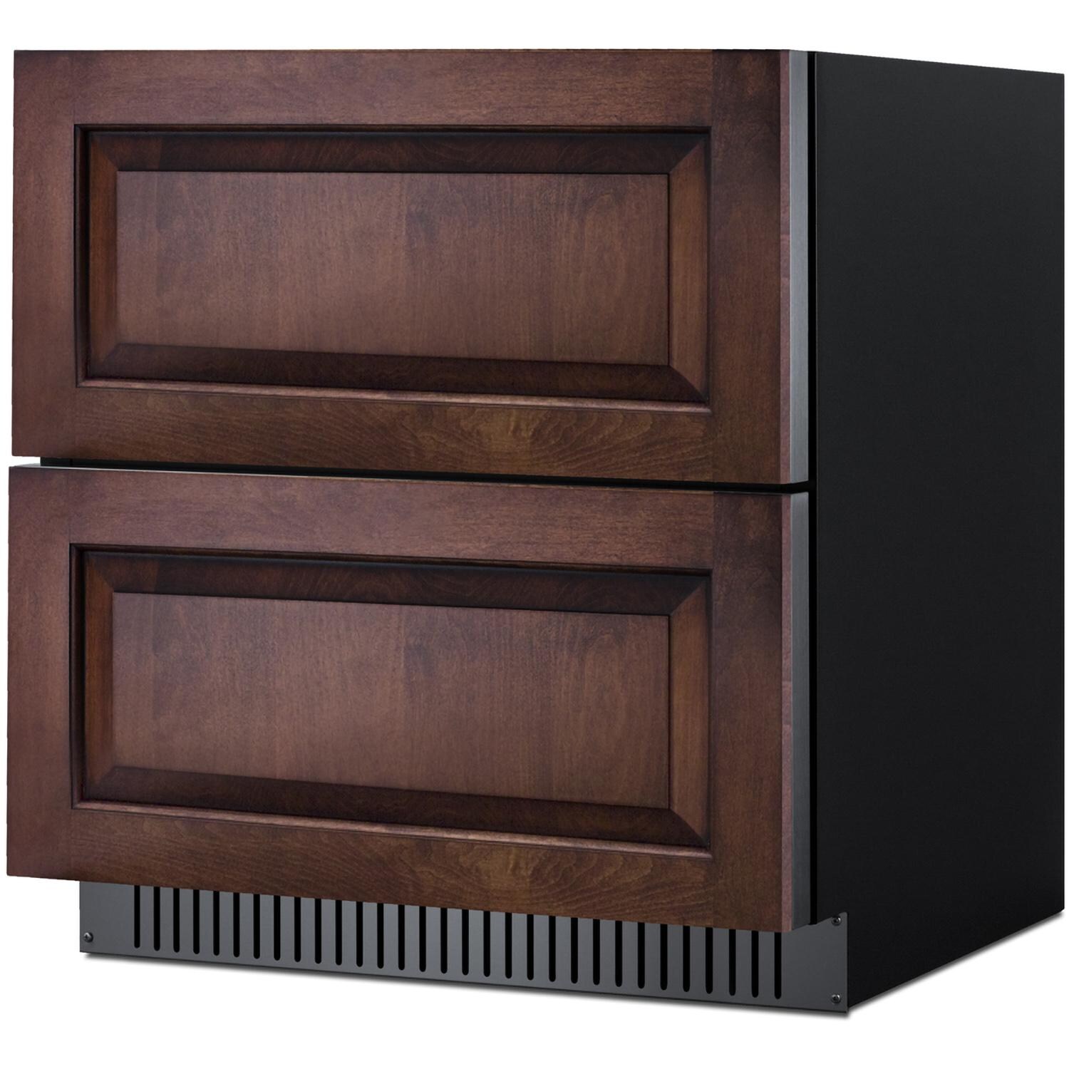 Summit SPR3032DPNRADA 30-Inch 5.42 Cu. Ft. 2-Drawer All-Refrigerator - Custom Panel - Angled thumbnail