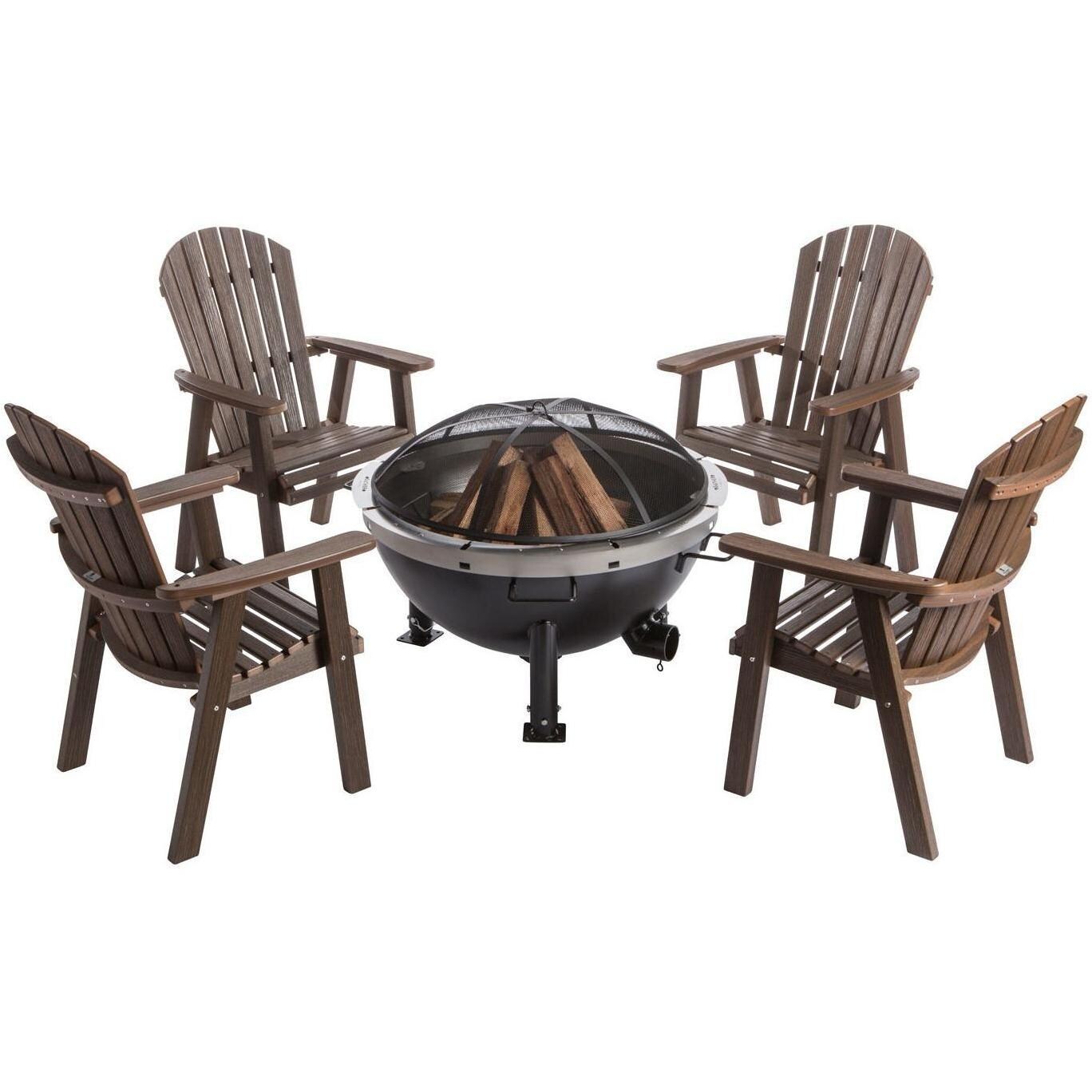 Gather Grills P2000-starter-black Pioneer 35-Inch Wood Fired Grill W/ Starter Package - Firepit Covered and Chairs thumbnail