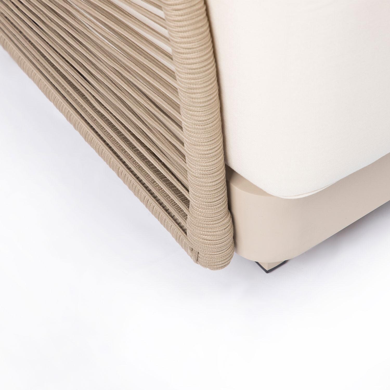 Elementi OS-2502T Malibu Outdoor Aluminum 3 Person Sofa w/ Sunbrella Cushions - Leg - Detail thumbnail