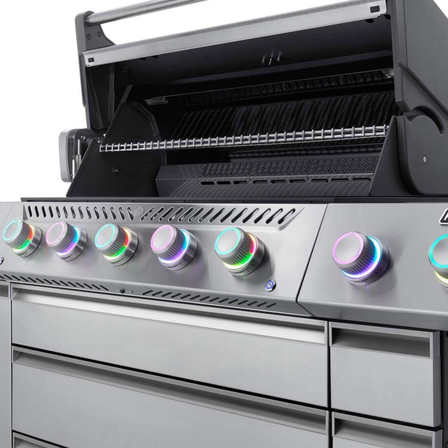 Napoleon PRO665VXRSIBPSS Prestige PRO 665 Elite 5 Burner Propane Grill w/ Smart Technology & Electric Smoker Box - New Smart Knob Features - Detail thumbnail