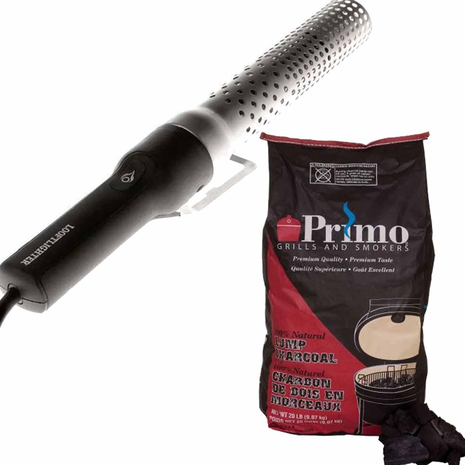 Looftlighter With 20 Lb Bag Of Primo Natural Lump Charcoal