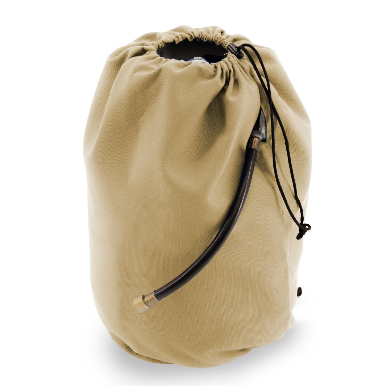 Sunbrella 20 Pound Propane Tank Cover in Canvas Wheat by BBQGuys Signature - AMSUN-PTC276