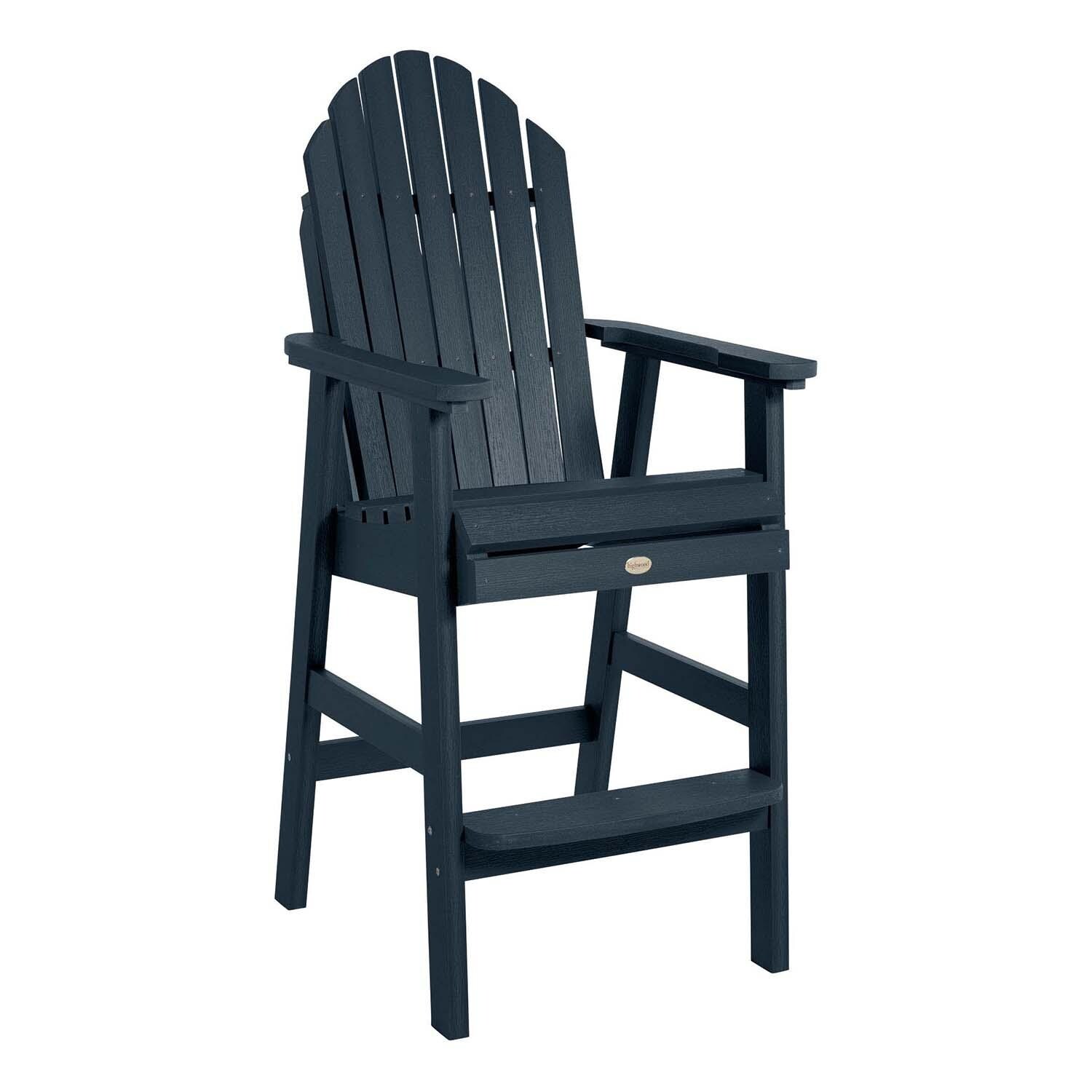 Dream Bay Polyresin Bar Stool in Federal Blue By Lakeview Outdoor Designs - White Background thumbnail