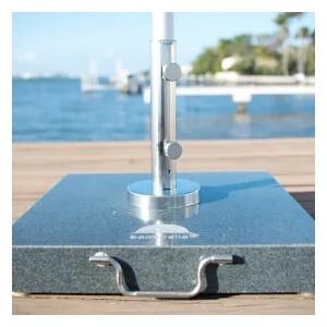 Bambrella Granite Base - 155 lb W/ 2 1/4-Inch Diameter Pole Base Tube