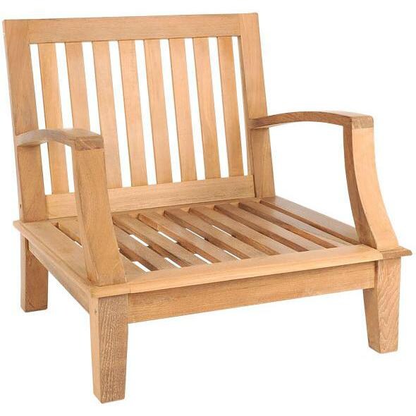 HiTeak Furniture Inland Teak Patio Club Chair BBQGuys