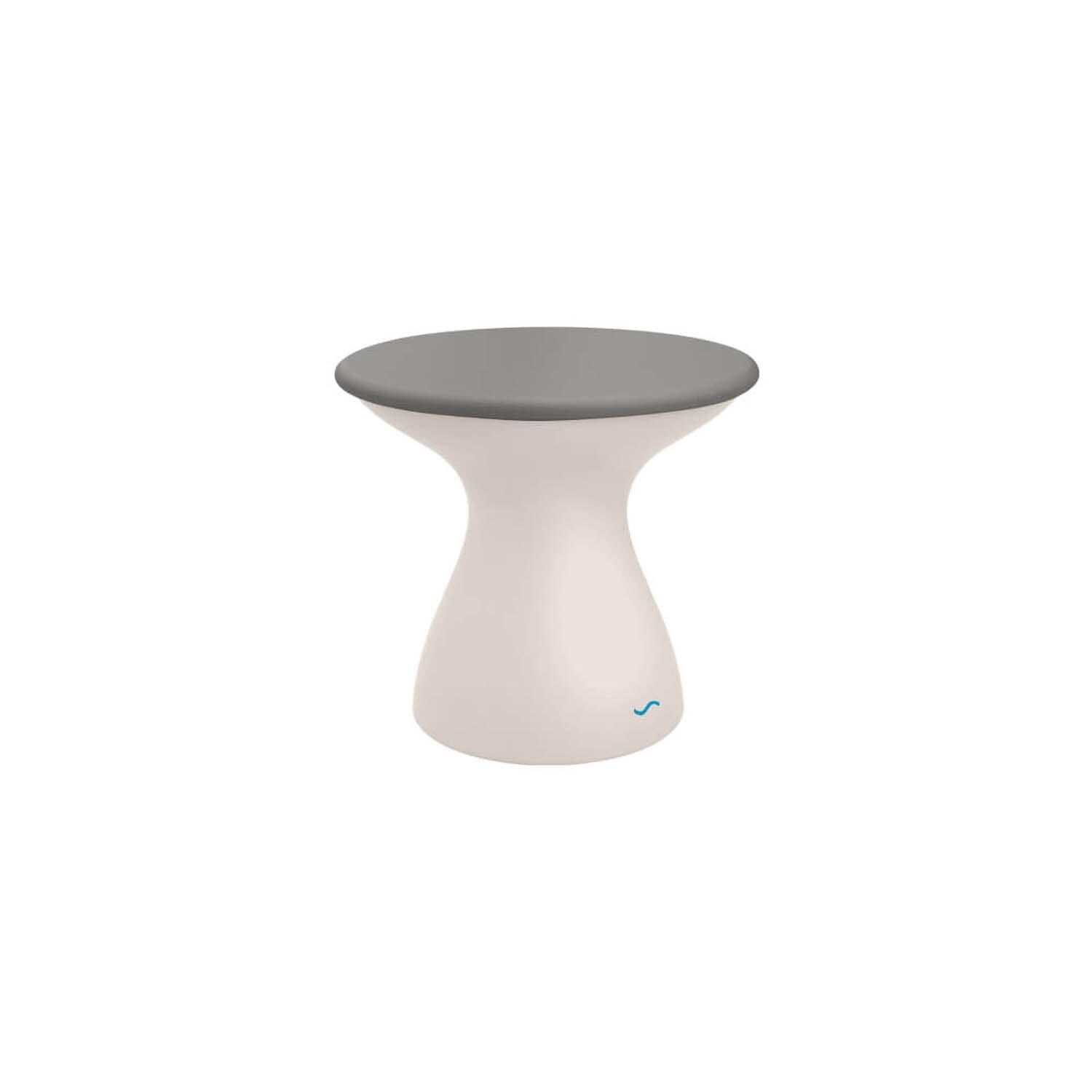 Ledge Lounger Autograph Side Table - Cloud W/Grey Lid - White Background thumbnail
