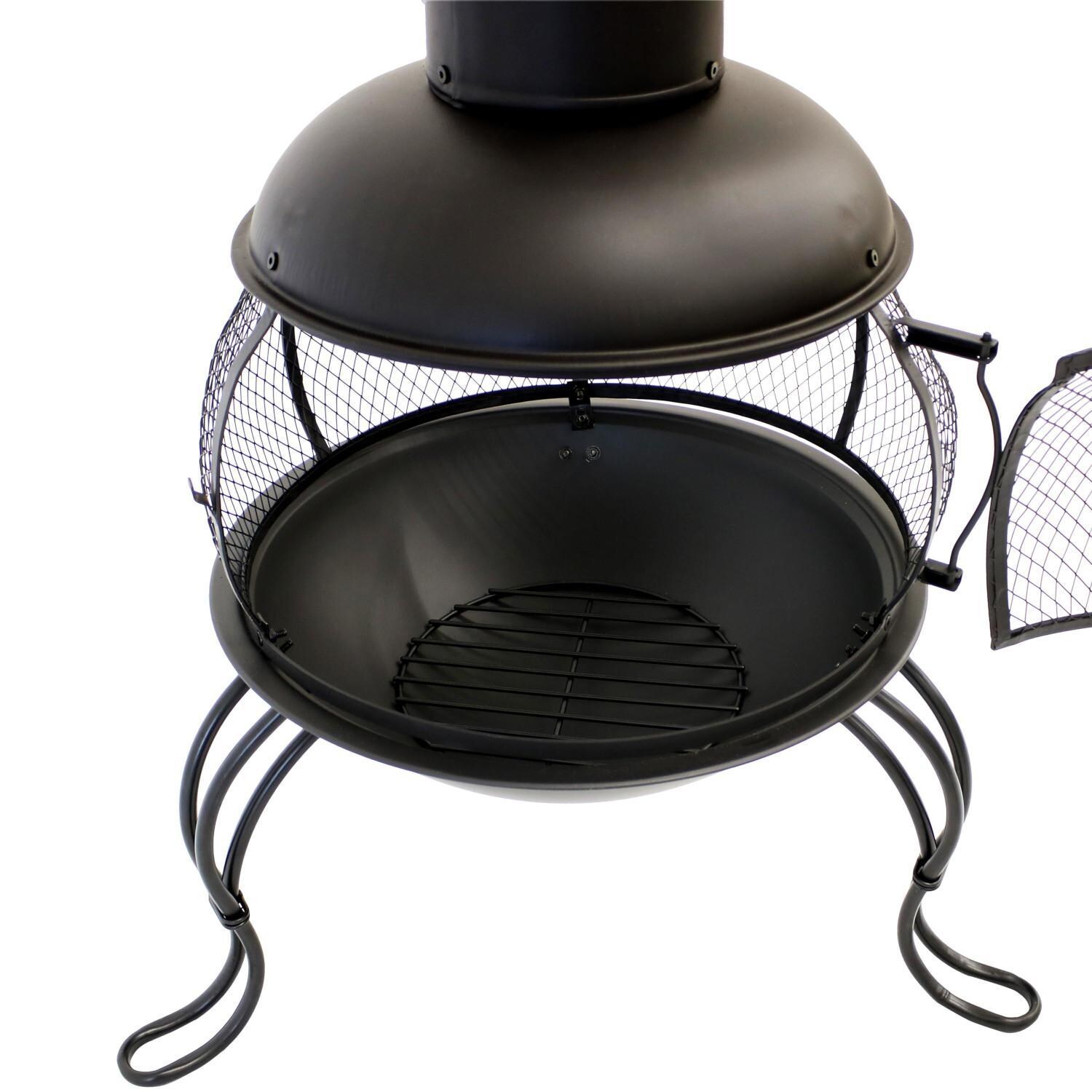 Ultimate Patio 66-Inch Steel Wood Burning Chiminea - Fire Bowl thumbnail